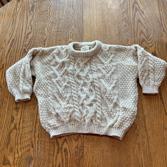 Emerald Designs Other - Vintage Kids Irish Emerald Designs Irish Wool Fishermans Cable Knit Sweater 4/5